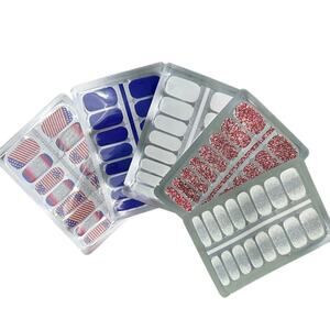 Nail Wraps 4th of July "Favorite Freedoms" 5 Complete SETS! Stars Stripes Hearts